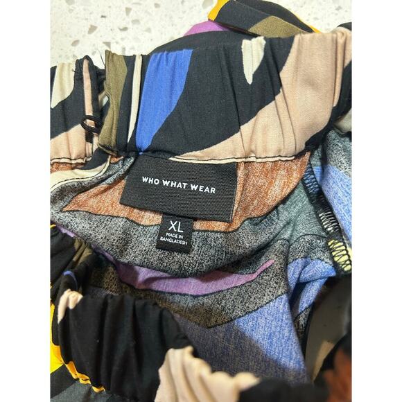 Who What Wear Animal Print Side Tie Top - Women's XL - Picture 7 of 7